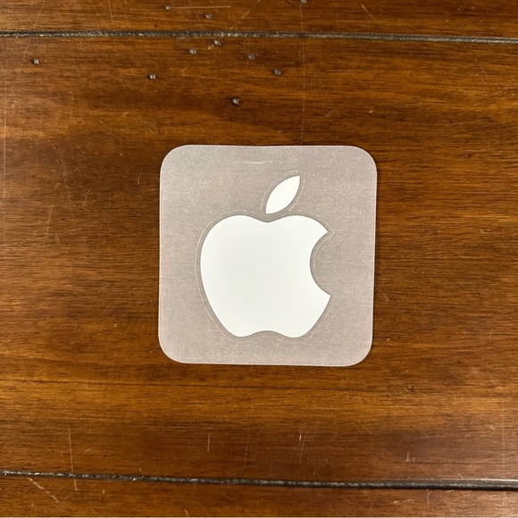 White Apple Logo Sticker - Picture 4 of 6